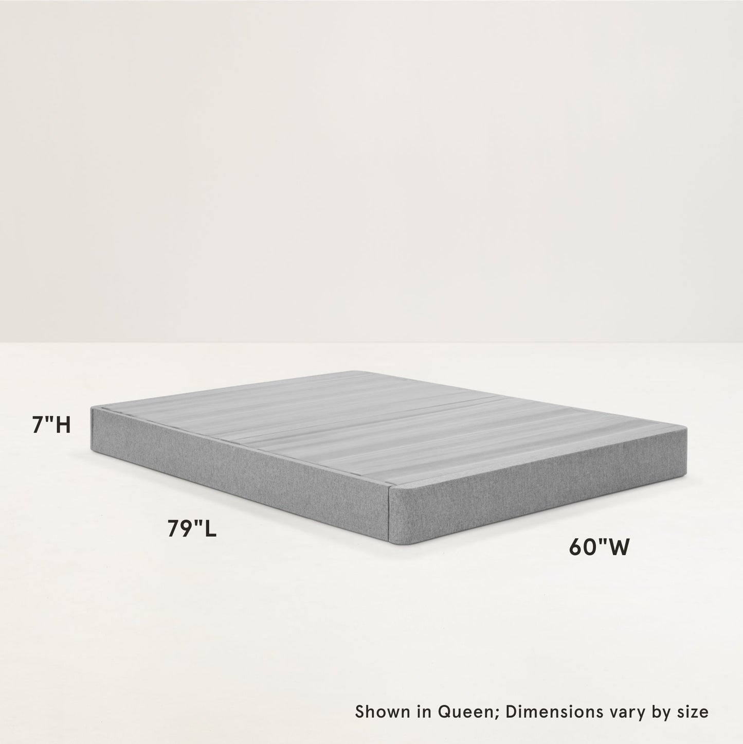Foundation base 7"H, 79"L and 60"W