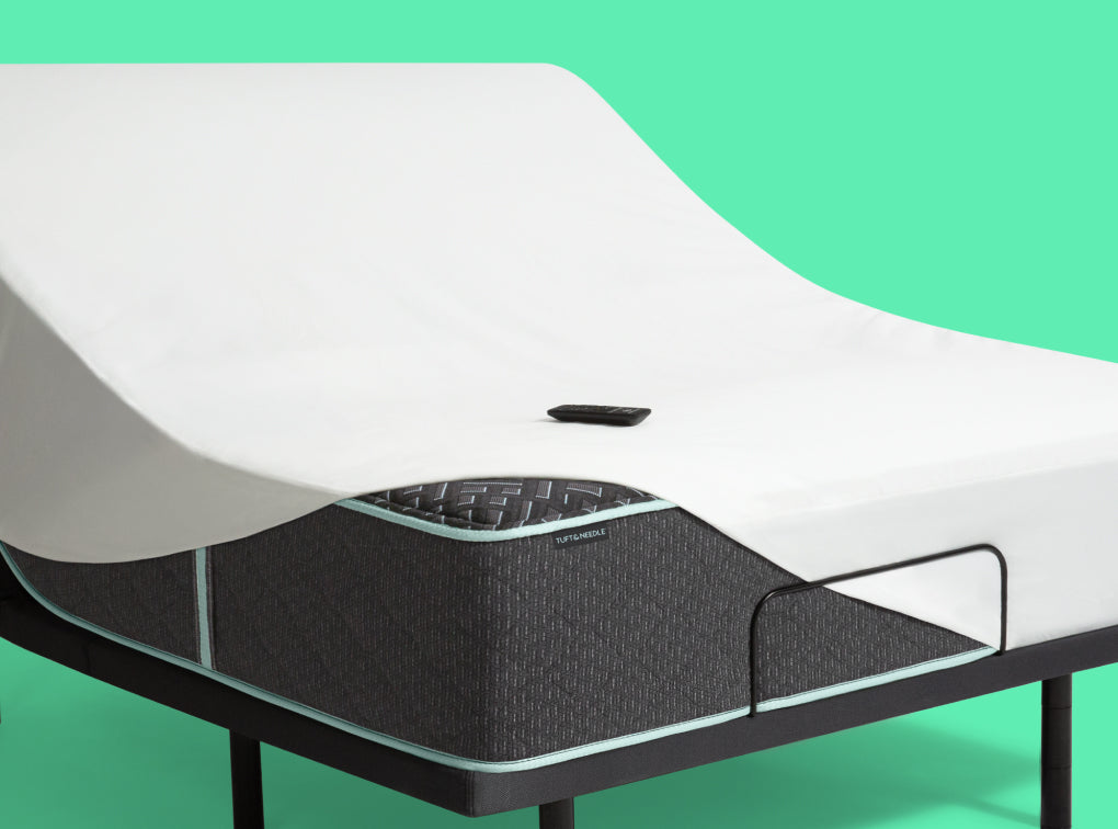 Tuft and Needle mattress protector on an adjustable base