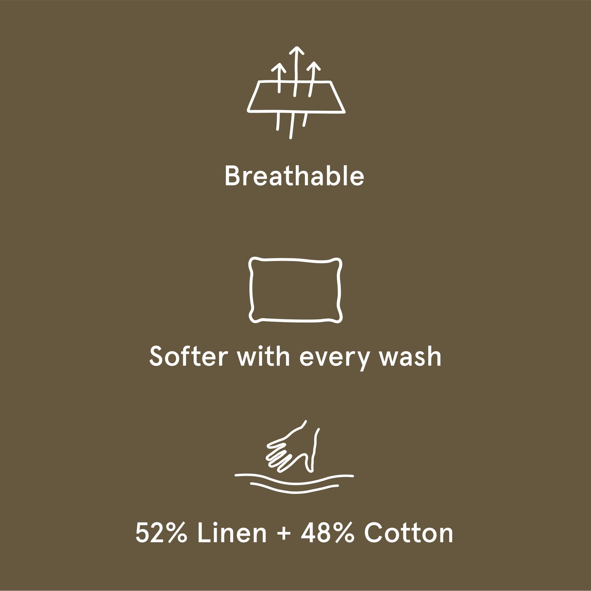 The Tuft and Needle Linen-Cotton Blend Body Pillow Cover, benefit details  || color: Martini Olive

