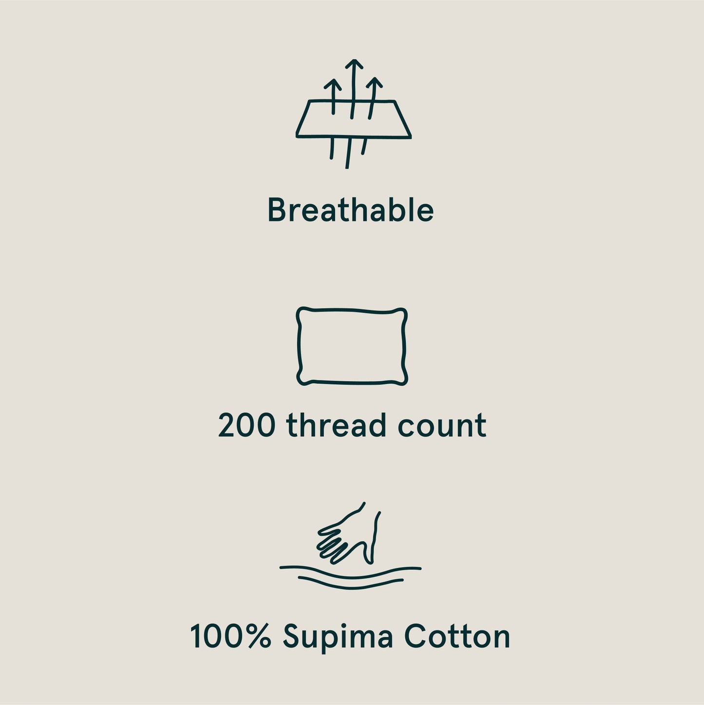 The Tuft and Needle Classic Percale Body Pillow Cover, benefit details  || color: Sand
