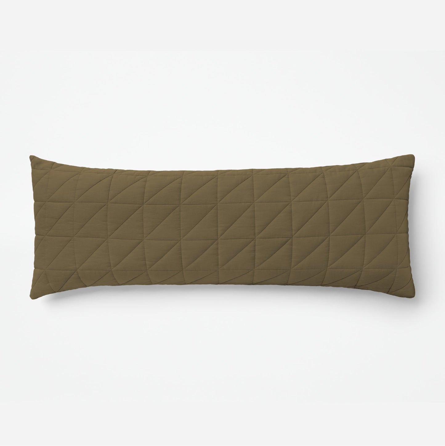 The Tuft and Needle Linen-Cotton Blend Body Pillow Cover, 1 rectangular body pillow cover  || color: Martini Olive