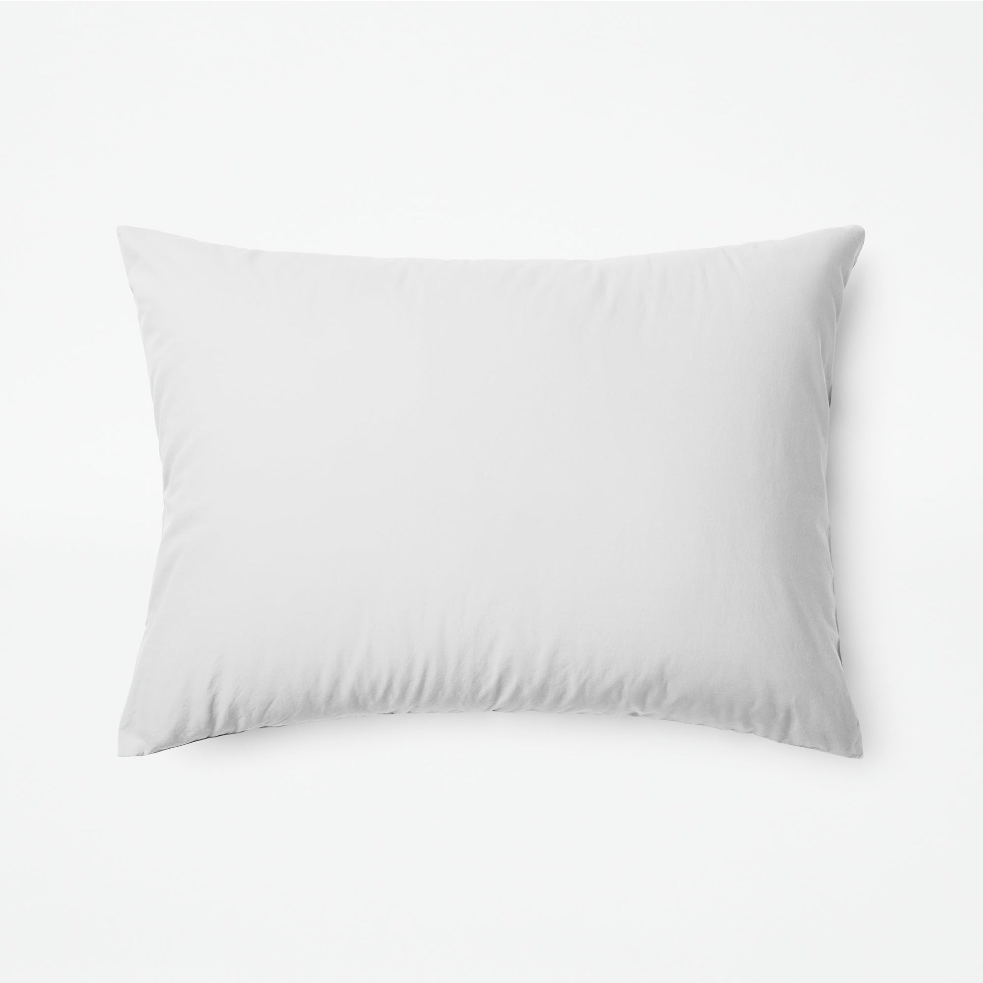 The Tuft and Needle Classic Percale Duvet Set, one pillow laying horizontally || color: Cloud