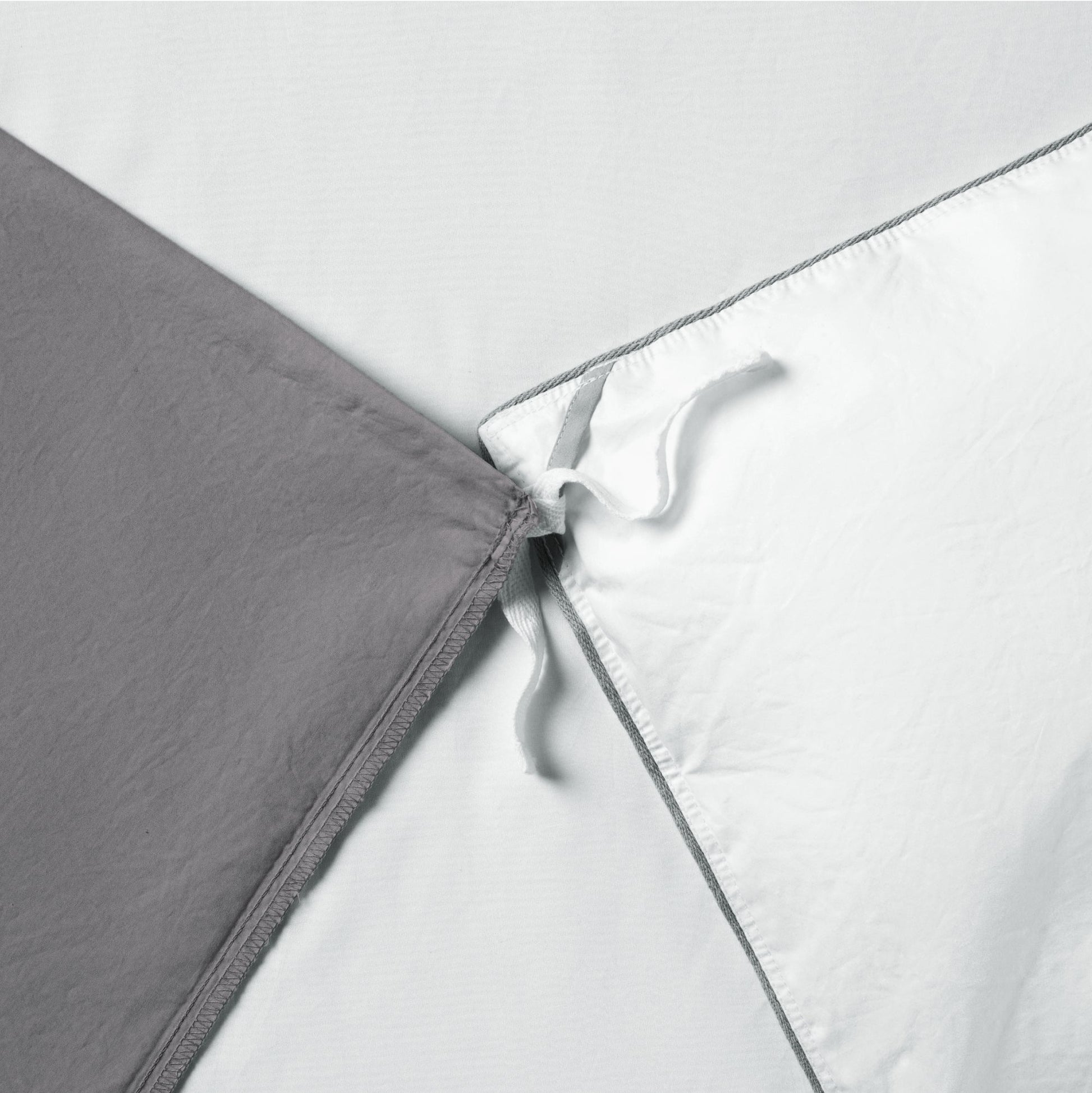 The Tuft and Needle Classic Percale Duvet Set, duvet tie || color: Gray Quill
