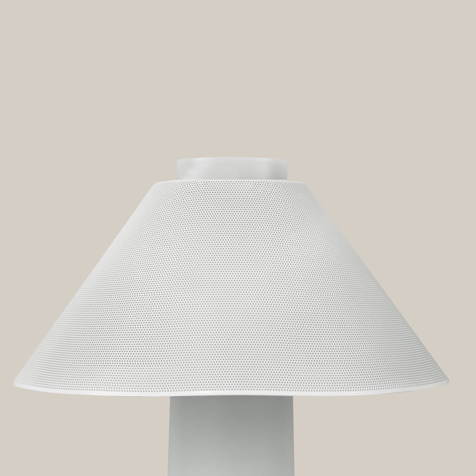Close up of the top of the Loftie Lamp shade