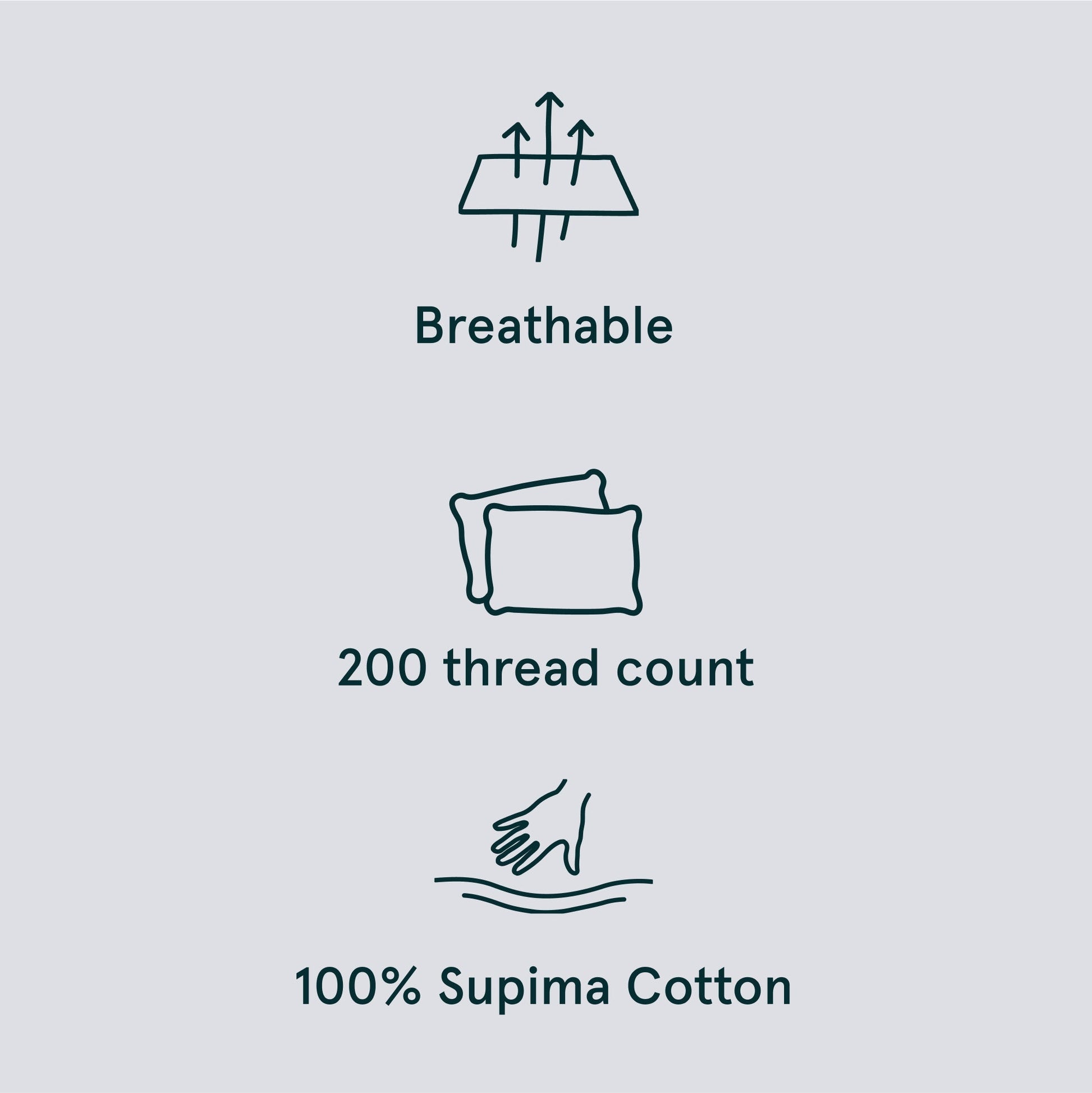 The Tuft and Needle Classic Percale Pillowcase Set, benefit details  || color: Cloud
