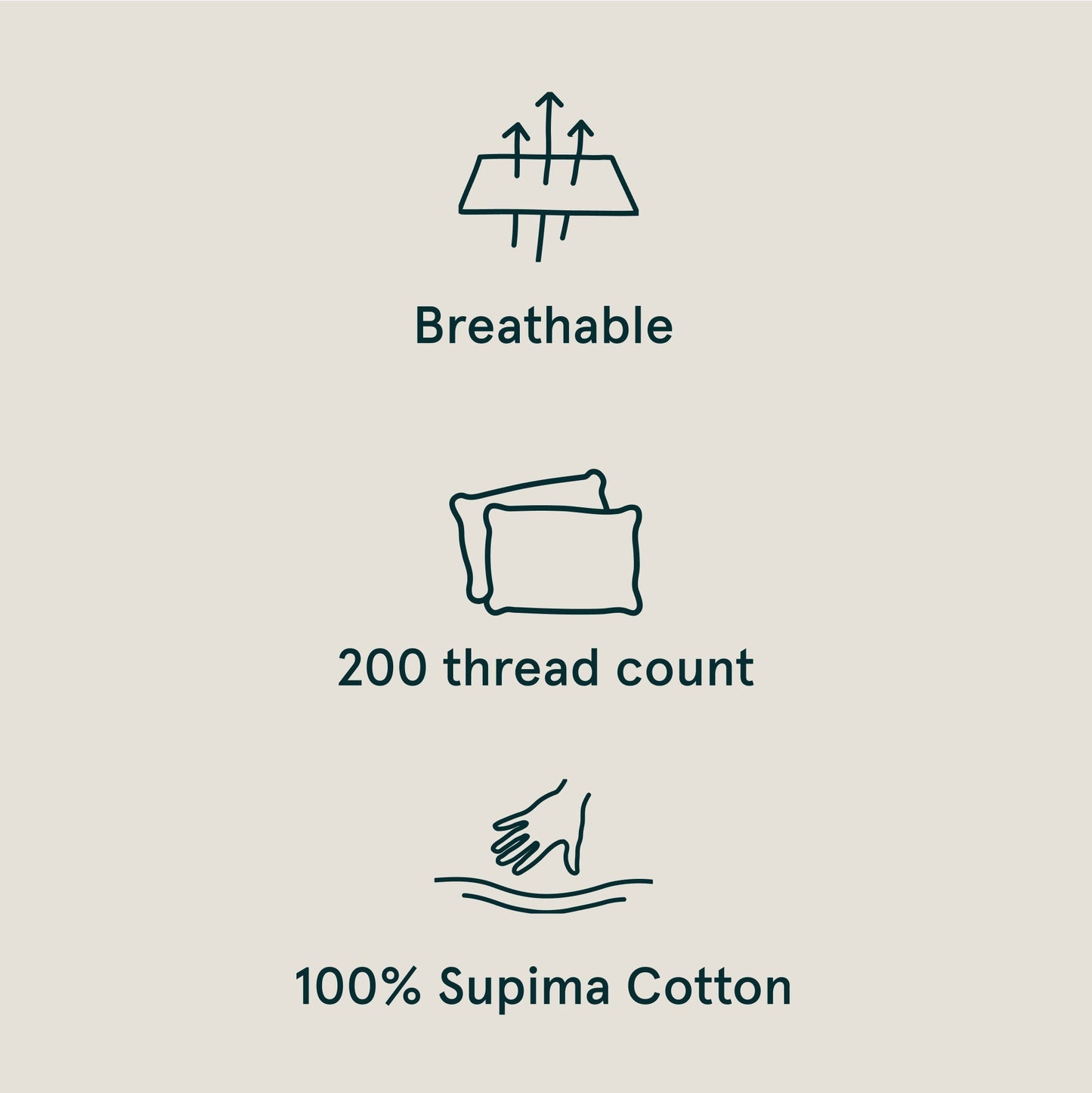 The Tuft and Needle Classic Percale Pillowcase Set, benefit details  || color: Sand
