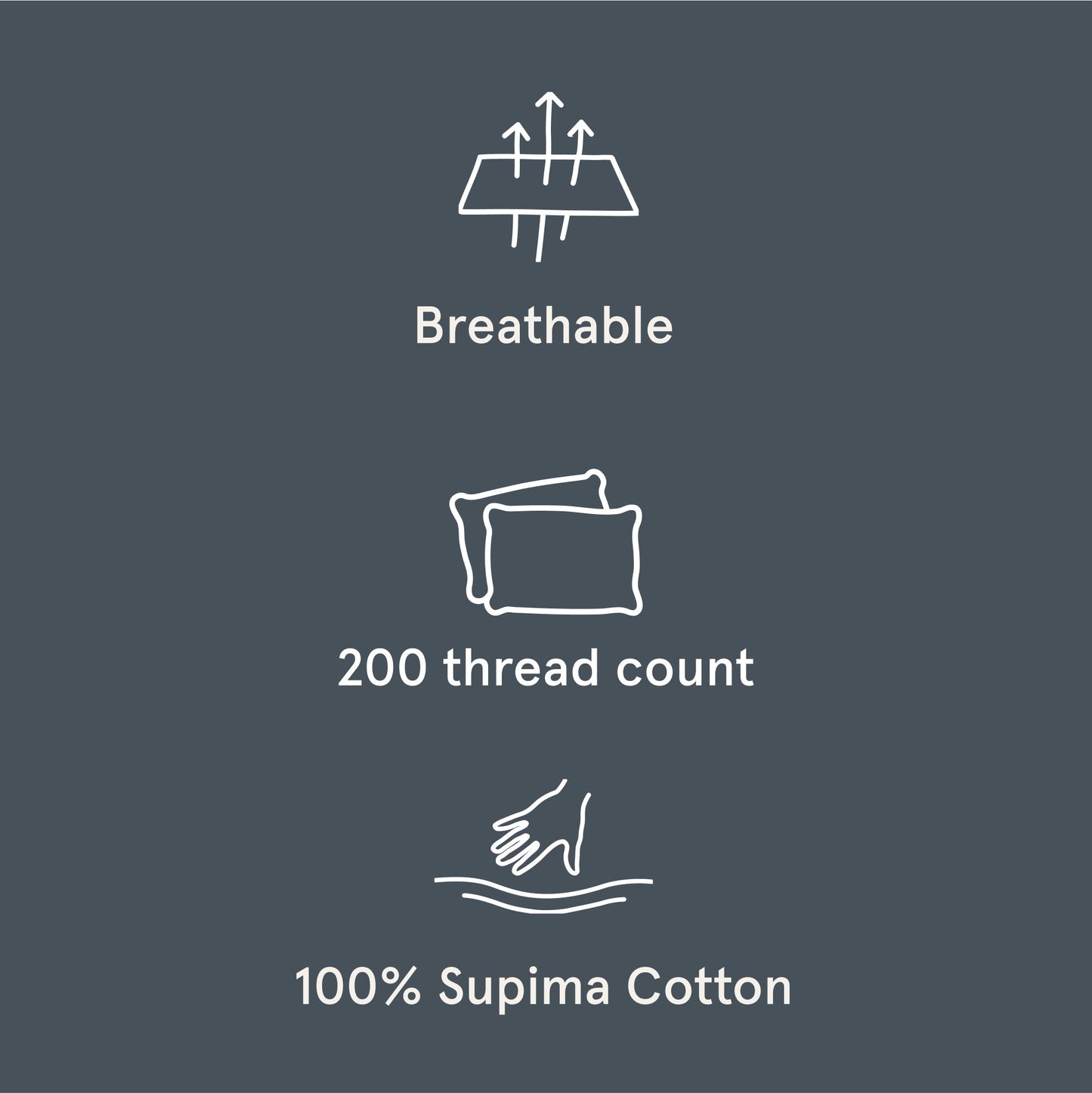 The Tuft and Needle Classic Percale Pillowcase Set, benefit details  || color: Slate
